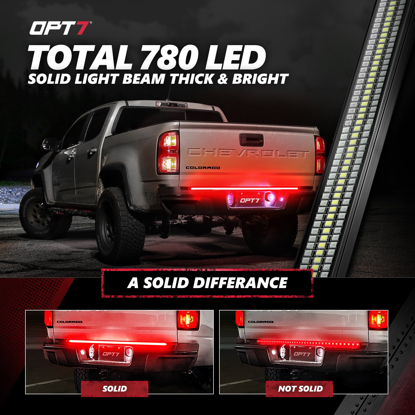 48/60inch Truck Tailgate LED Light Bar w/ Sequential Turn Signal