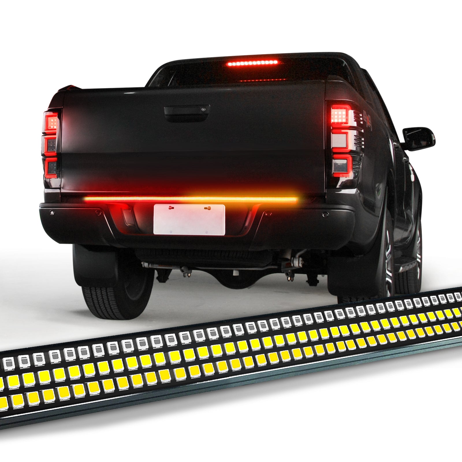 Tailgate Light Bar with Triple LED Reverse | Opt7 Redline 48 Amber / Yes. Protect ME. (See Below for Details)