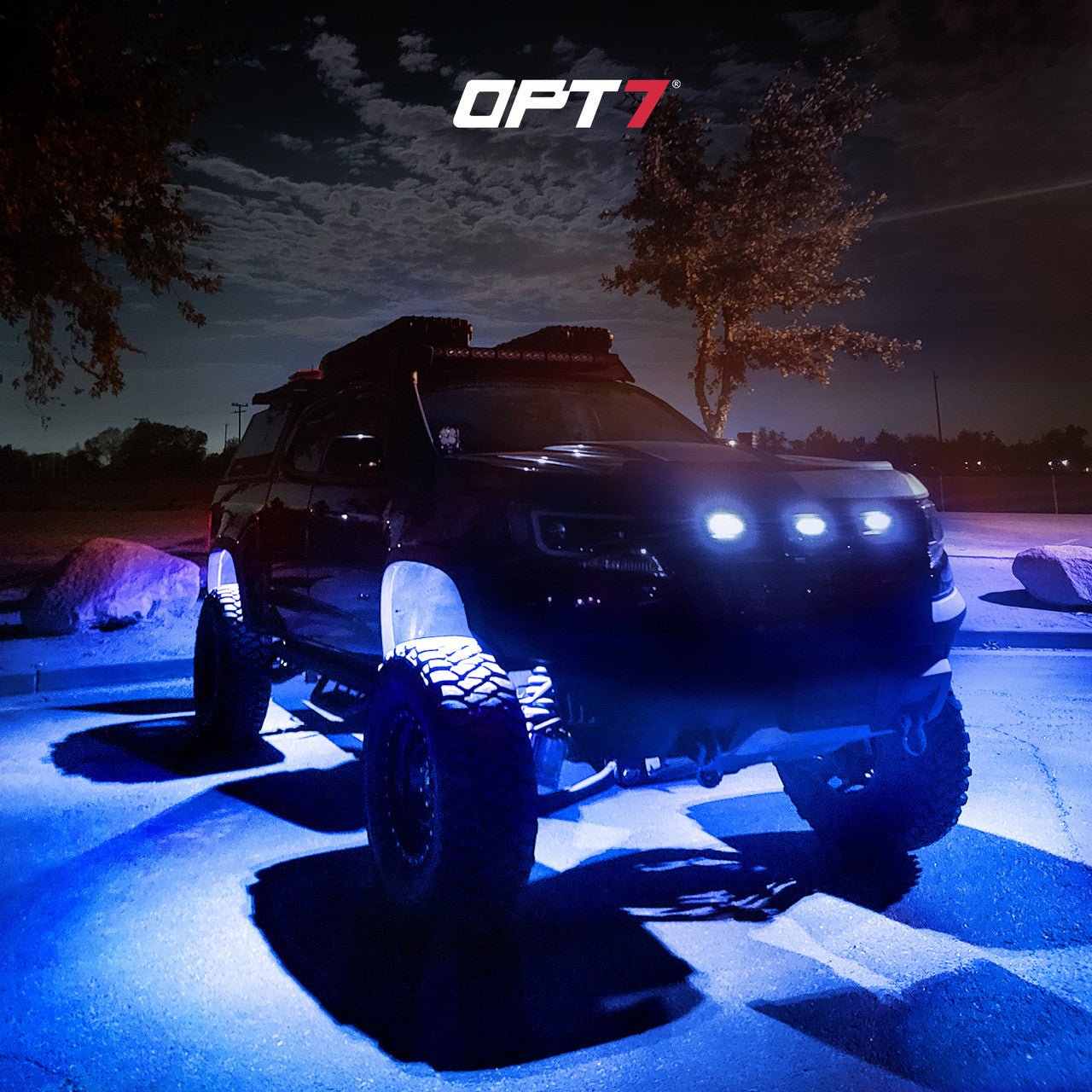 OPT7 Photon LED Rock Light w/Magnet Wide Angle Underglow Neon Lighting Kits  – OPT7 Lighting Inc